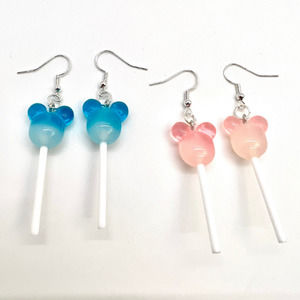 Mickey Lollipop Earrings - Mickey Mouse Earrings - Sucker Earrings - Candy Earri